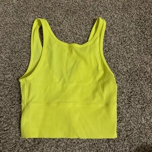 Lululemon Athletica Neon Yellow Ribbed Tank